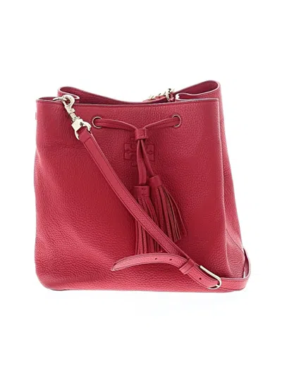 Pre-owned Tory Burch Leather Bucket Bag In Red