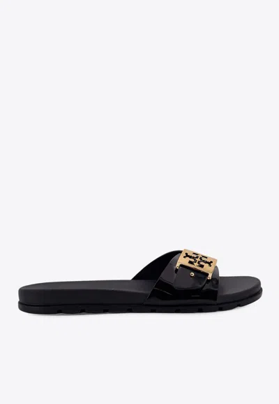 Tory Burch Leather Buckle Slides