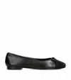 Tory Burch Cap-toe Bow Embellished Ballet Flats In Black