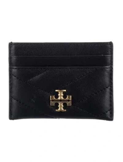 Pre-owned Tory Burch Leather Card Holder In Black