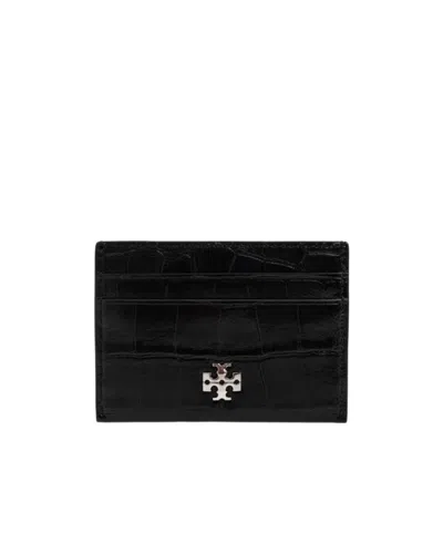 Tory Burch Leather Card Holder In Black