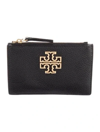 Pre-owned Tory Burch Leather Card Holder In Black