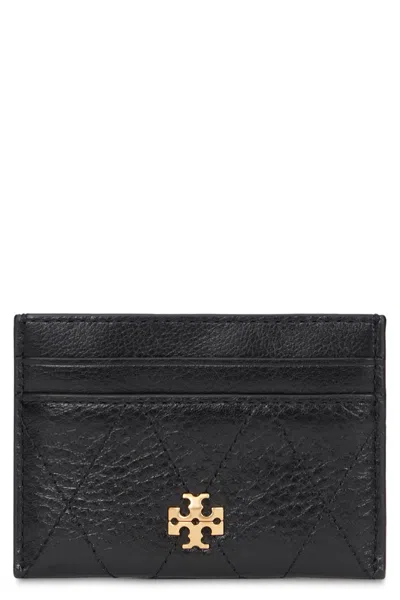 Tory Burch Leather Card Holder In Black
