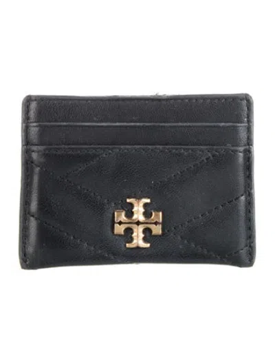Pre-owned Tory Burch Leather Card Holder In Black
