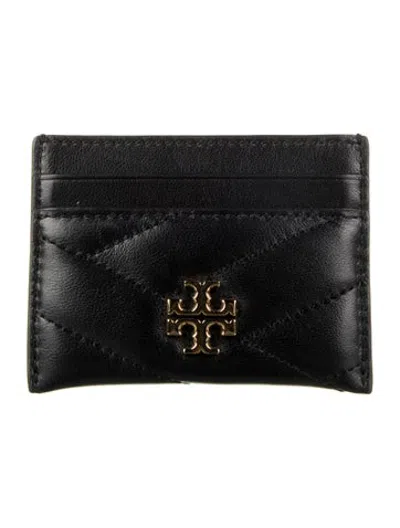 Pre-owned Tory Burch Leather Card Holder In Black