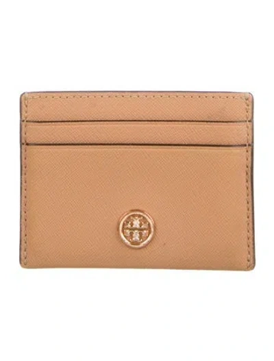 Pre-owned Tory Burch Leather Card Holder In Brown