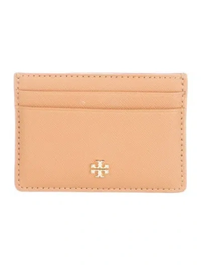Pre-owned Tory Burch Leather Card Holder In Brown
