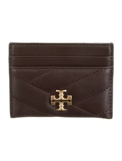 Pre-owned Tory Burch Leather Card Holder In Brown