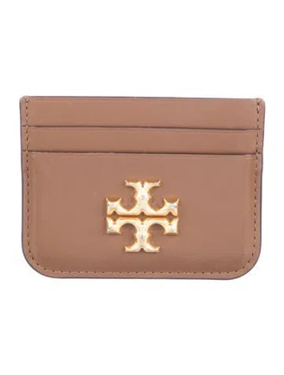Pre-owned Tory Burch Leather Card Holder In Brown