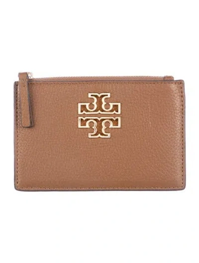 Pre-owned Tory Burch Leather Card Holder In Brown