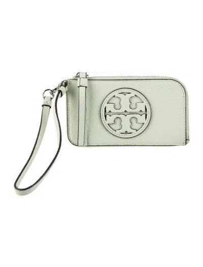 Pre-owned Tory Burch Leather Card Holder In Green
