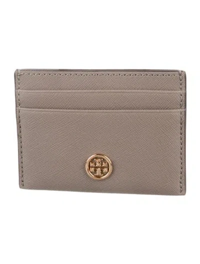 Pre-owned Tory Burch Leather Card Holder In Neutrals