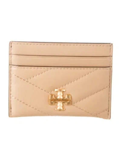Pre-owned Tory Burch Leather Card Holder In Neutrals