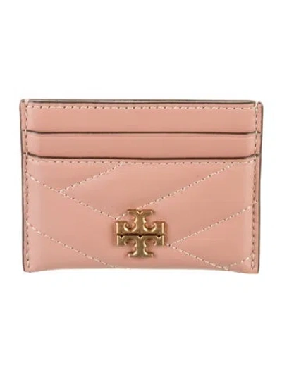 Pre-owned Tory Burch Leather Card Holder In Pink