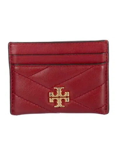 Pre-owned Tory Burch Leather Card Holder In Red
