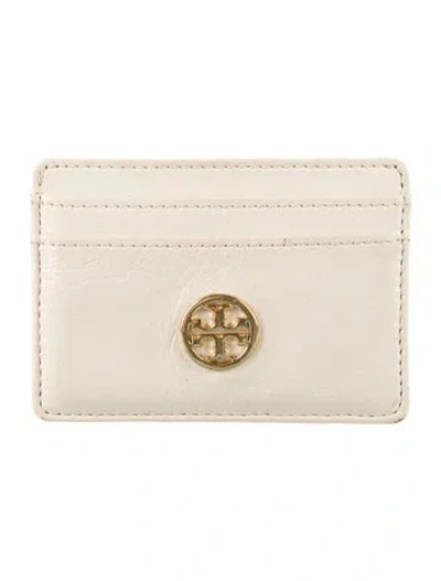 Pre-owned Tory Burch Leather Card Holder In White