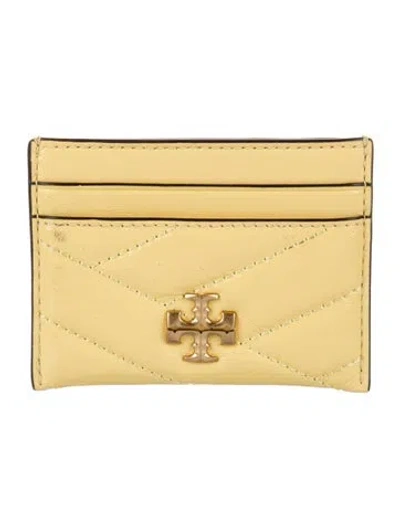 Pre-owned Tory Burch Leather Card Holder In Yellow