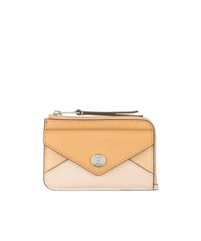 Tory Burch Leather Cardholders In Brown