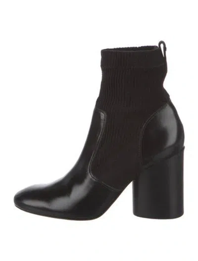 Pre-owned Tory Burch Leather Chelsea Boots In Black