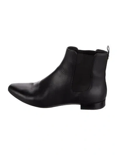 Pre-owned Tory Burch Leather Chelsea Boots In Black
