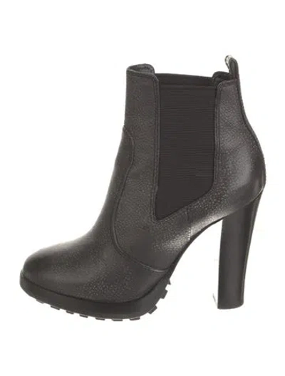 Pre-owned Tory Burch Leather Chelsea Boots In Black