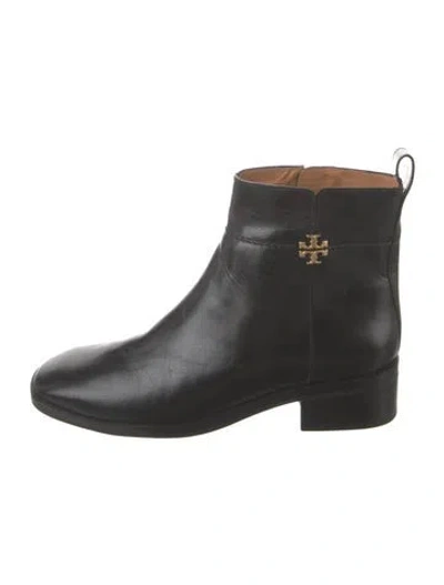 Pre-owned Tory Burch Leather Chelsea Boots In Black