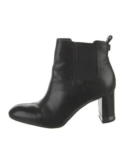 Pre-owned Tory Burch Leather Chelsea Boots In Black