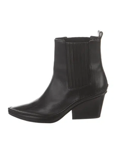 Pre-owned Tory Burch Leather Chelsea Boots In Black