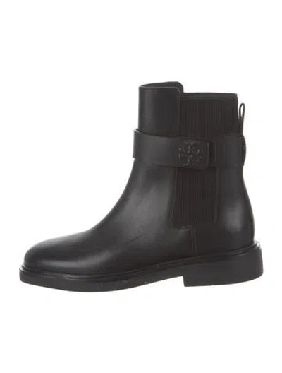 Pre-owned Tory Burch Leather Chelsea Boots In Black