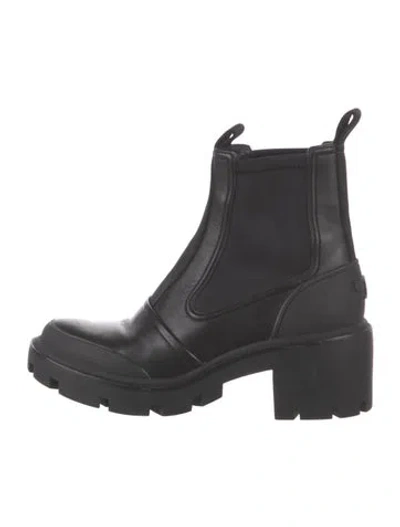 Pre-owned Tory Burch Leather Chelsea Boots In Black