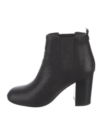 Pre-owned Tory Burch Leather Chelsea Boots In Black