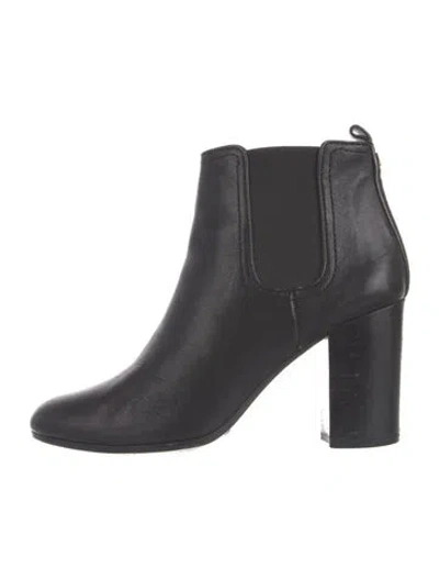 Pre-owned Tory Burch Leather Chelsea Boots In Black