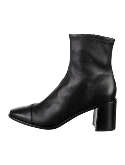 Pre-owned Tory Burch Leather Chelsea Boots In Black