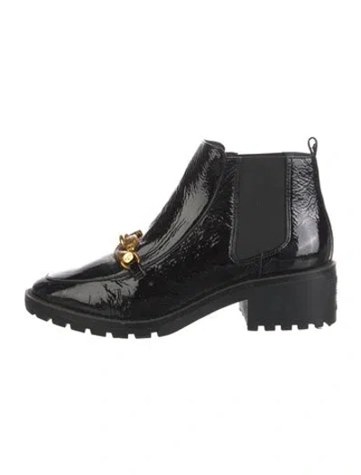 Pre-owned Tory Burch Leather Chelsea Boots In Black