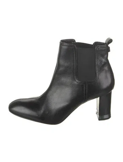 Pre-owned Tory Burch Leather Chelsea Boots In Black
