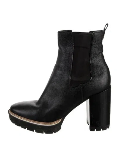 Pre-owned Tory Burch Leather Chelsea Boots In Black