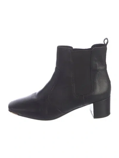 Pre-owned Tory Burch Leather Chelsea Boots In Blue