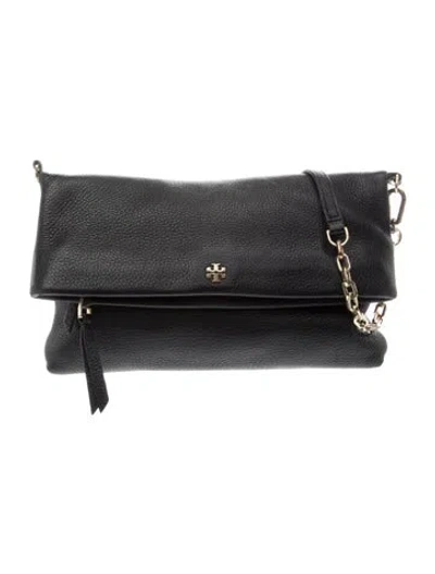 Pre-owned Tory Burch Leather Clutch In Black