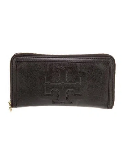 Pre-owned Tory Burch Leather Clutch In Black