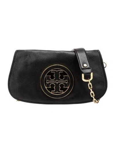 Pre-owned Tory Burch Leather Clutch In Black