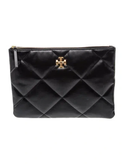 Pre-owned Tory Burch Leather Clutch In Black