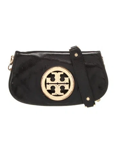 Pre-owned Tory Burch Leather Clutch In Black