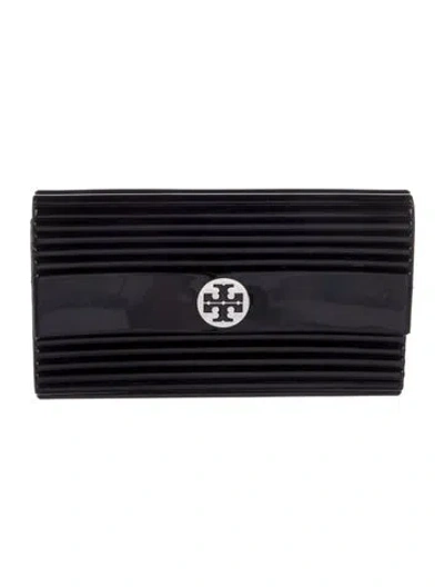 Pre-owned Tory Burch Leather Clutch In Black