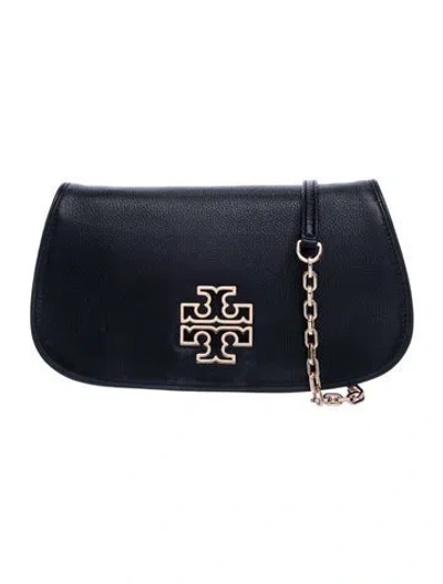 Pre-owned Tory Burch Leather Clutch In Black