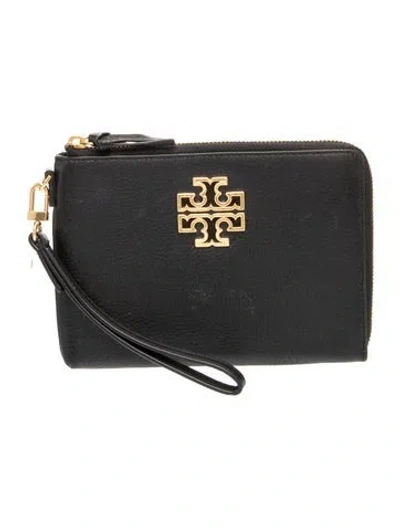 Pre-owned Tory Burch Leather Clutch In Black