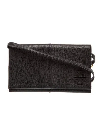 Pre-owned Tory Burch Leather Clutch In Black