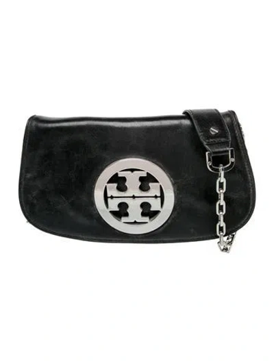 Pre-owned Tory Burch Leather Clutch In Black