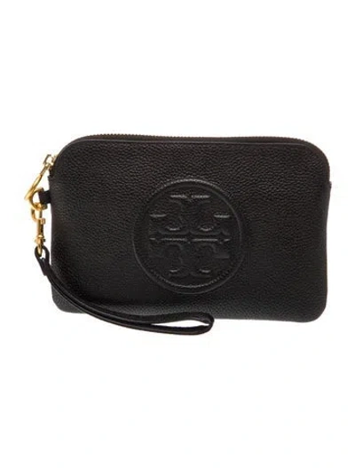 Pre-owned Tory Burch Leather Clutch In Black