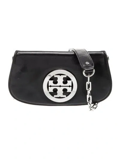 Pre-owned Tory Burch Leather Clutch In Black