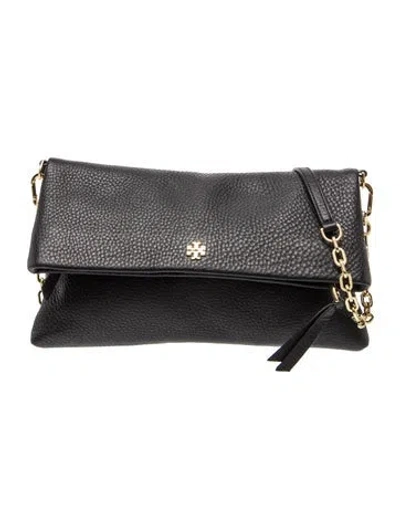 Pre-owned Tory Burch Leather Clutch In Black